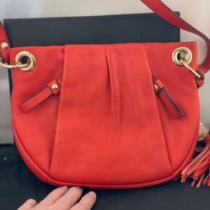 authentic Vince Camuto Orange Leather Crossbody